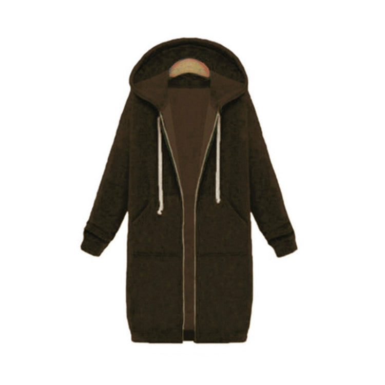 Women Hooded Long Sleeved Sweater In The Long Coat, S, M, L