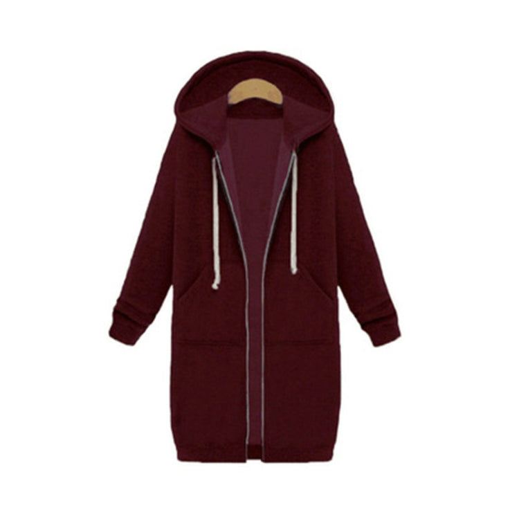 Women Hooded Long Sleeved Sweater In The Long Coat, S, M, L