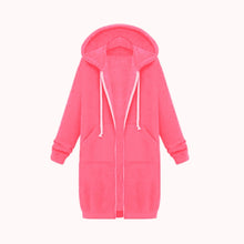 Load image into Gallery viewer, Women Hooded Long Sleeved Sweater In The Long Coat, S, M, L