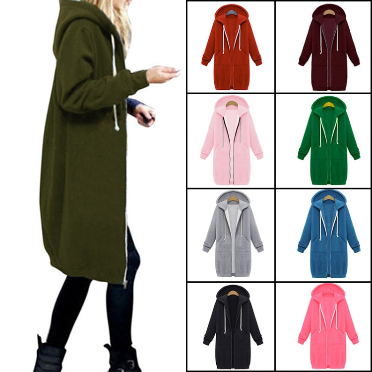 Women Hooded Long Sleeved Sweater In The Long Coat, XL, XXL, XXXL