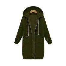 Load image into Gallery viewer, Women Hooded Long Sleeved Sweater In The Long Coat, XL, XXL, XXXL