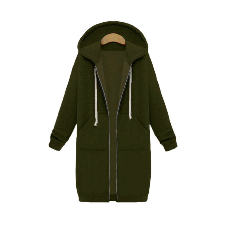 Women Hooded Long Sleeved Sweater In The Long Coat, XL, XXL, XXXL