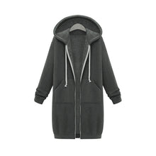 Load image into Gallery viewer, Women Hooded Long Sleeved Sweater In The Long Coat, XXXXL, 4XL, XXXXXL