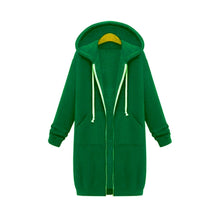 Load image into Gallery viewer, Women Hooded Long Sleeved Sweater In The Long Coat, XXXXL, 4XL, XXXXXL