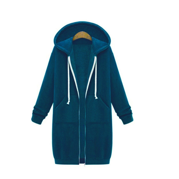 Women Hooded Long Sleeved Sweater In The Long Coat, XXXXL, 4XL, XXXXXL