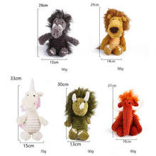 Load image into Gallery viewer, Plush Bite Molar Biting Pet Toy Teddy Small And Medium Pet Sounding Toy, Lion, Elephant, Rhinoceros, Pig, Unicorn