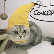 Load image into Gallery viewer, Creative Turned Funny Pet Cat Teddy Festival Funny Banana Headgear, Banana Headgear