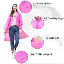 Load image into Gallery viewer, Disposable  PEVA Environment Transparent Raincoat Outdoor Hiking Siamese Raincoat