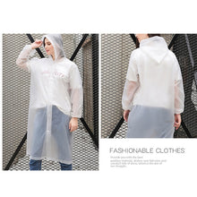 Load image into Gallery viewer, Disposable  PEVA Environment Transparent Raincoat Outdoor Hiking Siamese Raincoat