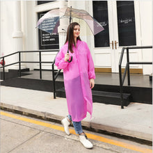 Load image into Gallery viewer, Disposable  PEVA Environment Transparent Raincoat Outdoor Hiking Siamese Raincoat