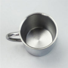 Load image into Gallery viewer, 304 Stainless Steel Double Insulation Coffee Drink Milk Water Mugs Durable Drinking Cup with Lid, 304 Stainless Steel 200ml, 304 Stainless Steel 300ml, 304 Stainless Steel 400ml