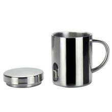 Load image into Gallery viewer, 304 Stainless Steel Double Insulation Coffee Drink Milk Water Mugs Durable Drinking Cup with Lid, 304 Stainless Steel 200ml, 304 Stainless Steel 300ml, 304 Stainless Steel 400ml