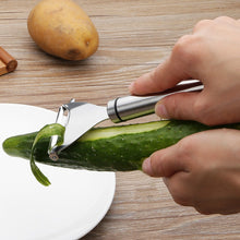 Load image into Gallery viewer, Stainless Steel Peeler Fruit Knife Planer Multi-function Kitchen Scraper Potato Peeling Knife, Triangular Planer, Bow Planer