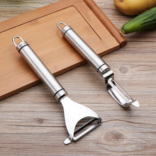 Load image into Gallery viewer, Stainless Steel Peeler Fruit Knife Planer Multi-function Kitchen Scraper Potato Peeling Knife, Triangular Planer, Bow Planer