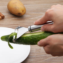 Load image into Gallery viewer, Stainless Steel Peeler Fruit Knife Planer Multi-function Kitchen Scraper Potato Peeling Knife, Triangular Planer, Bow Planer