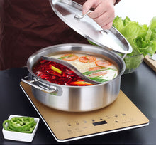 Load image into Gallery viewer, Stainless Steel Extra Thick Hot Pot Thickened Bottom Grid Pot, Diameter : 28cm, Diameter : 30cm, Diameter : 32cm, Diameter : 34cm