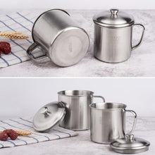 Load image into Gallery viewer, 5 PCS Extra Thick 304 Stainless Steel Cup Children's Mouth Cup with Handle Cover Household adult Drinking Water Cup, 7cm without cover, 8cm with cover, 9cm with cover, 10cm with cover, 11cm with cover, 12cm with cover