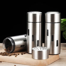 Load image into Gallery viewer, Stainless Steel Sauce Jars Chili Jars Barbecue Condiments Box Seasoning Jar Set, Small Hole, Large Hole, Mesh  Hole