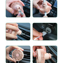 Load image into Gallery viewer, Car Vent Fan Multi-function USB Interface Mini LED Lamp Car Fan