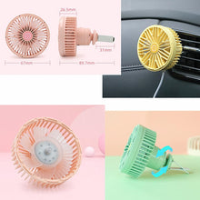 Load image into Gallery viewer, Car Vent Fan Multi-function USB Interface Mini LED Lamp Car Fan