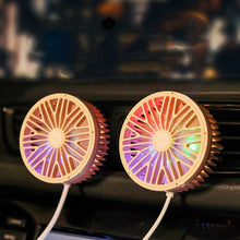 Load image into Gallery viewer, Car Vent Fan Multi-function USB Interface Mini LED Lamp Car Fan
