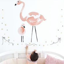 Load image into Gallery viewer, Children Room Balloon Flamingo Cartoon Wall Stickers Kindergarten Early Education Center Decoration Painting, Flamingo, Balloon