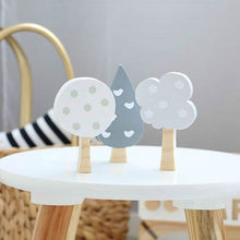 Load image into Gallery viewer, Wooden Tree Three-piece Set of Building Ornaments Photography Props Children Room Decoration