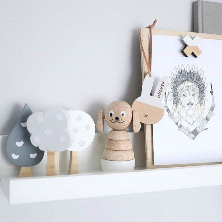 Wooden Tree Three-piece Set of Building Ornaments Photography Props Children Room Decoration