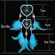 Load image into Gallery viewer, Dreamcatcher Pendant Up And Down Double Ring Peach Heart Dream Catcher