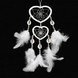 Dreamcatcher Pendant Up And Down Double Ring Peach Heart Dream Catcher