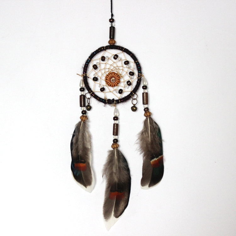Retro Single Ring Feather Dream Catcher Hanging Window Decoration