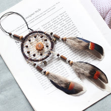 Load image into Gallery viewer, Retro Single Ring Feather Dream Catcher Hanging Window Decoration