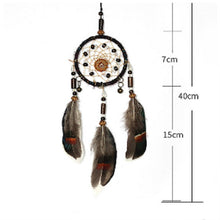 Load image into Gallery viewer, Retro Single Ring Feather Dream Catcher Hanging Window Decoration