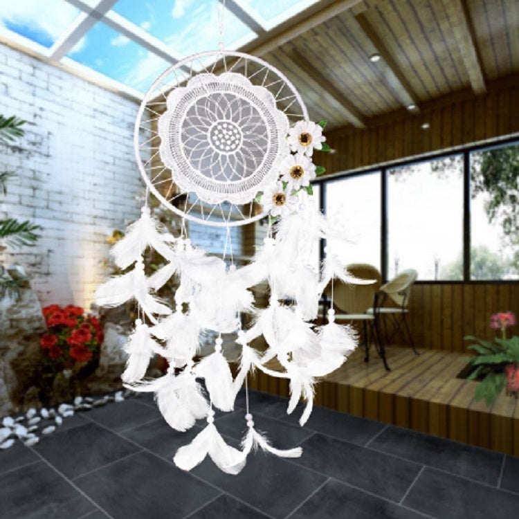 Pure White Flower Dream Catcher Home Decoration Crafts