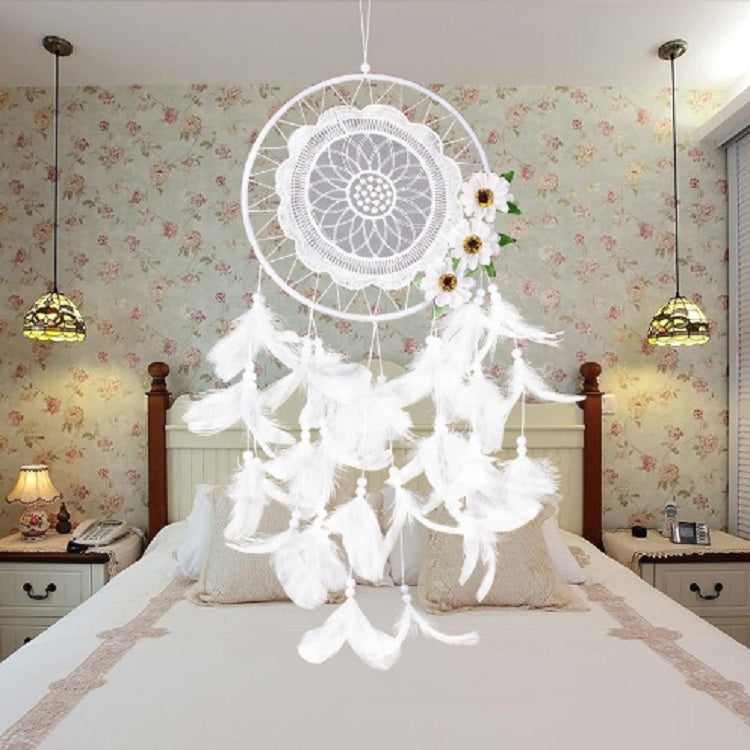 Pure White Flower Dream Catcher Home Decoration Crafts