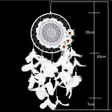 Load image into Gallery viewer, Pure White Flower Dream Catcher Home Decoration Crafts