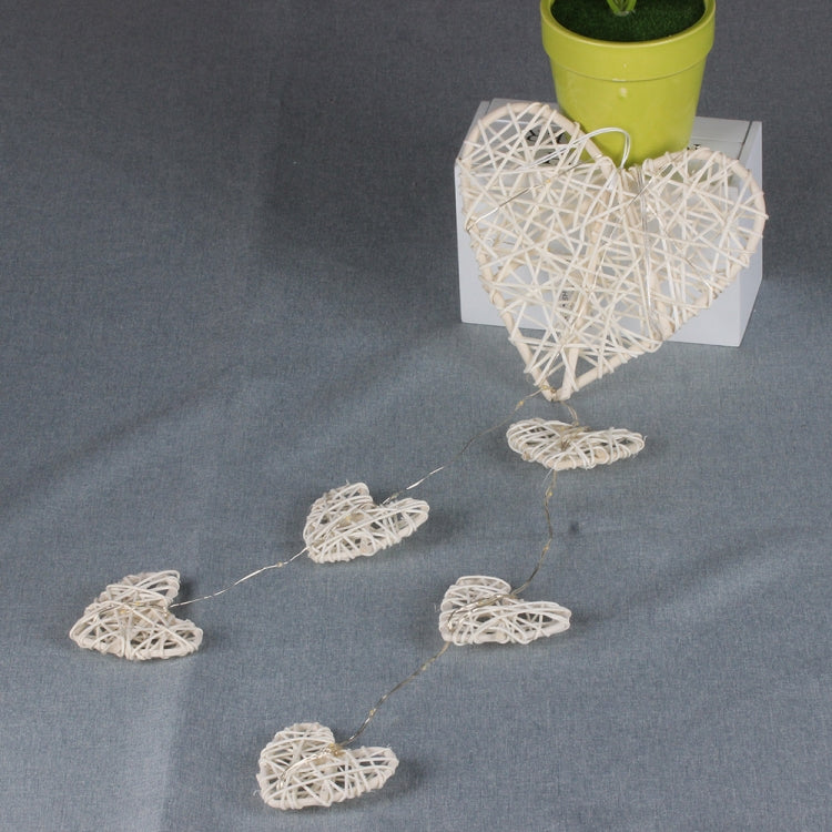 Creative Rattan Love Heart Bell Room Ornaments