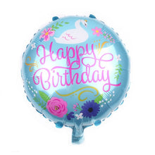 Load image into Gallery viewer, 5 PCS Round White Swan Aluminum Balloon Birthday Party Decoration Toy, 18 inches