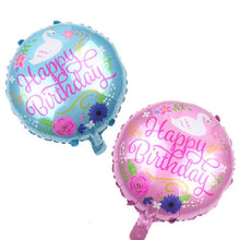 Load image into Gallery viewer, 5 PCS Round White Swan Aluminum Balloon Birthday Party Decoration Toy, 18 inches
