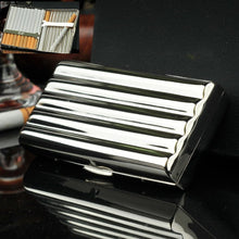 Load image into Gallery viewer, Double-gun Copper Corrugated Cigarette Case, 10 PCS Silver, 16 PCS Gold, 16 PCS Silver, 20 PCS Gold, 20 PCS Silver