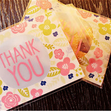 Load image into Gallery viewer, 100pcs / Pack Baking Bags Candy Bags Biscuit Bags Small Pastry Bags Handmade Soap Self-adhesive Bags, Self-adhesive Bags