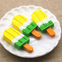 Load image into Gallery viewer, 10 PCS Rainbow Ice Cream Stick Resin Flat Back Cabochon Imitation Dessert Art Decoration