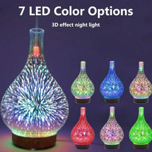 Load image into Gallery viewer, STB-XB10 3D Fireworks 7 Colors LED Night Light Air Humidifier Aroma Essential Oil Diffuser Mist Maker, US Plug, EU Plug, UK Plug, AU Plug