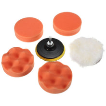 Load image into Gallery viewer, 7 in 1 Buffing Pad Set Thread Auto Car Polishing Pad Kit for Car Polisher, 3 inch, 4 inch, 5 inch, 6 inch, 7 inch