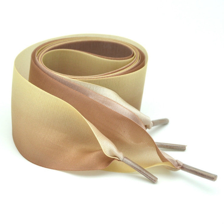 Gradient Color 4cm Width Satin Silk Ribbon Shoelaces Sneaker Sport Shoes White Shoes Laces, 60cm, 80cm, 100cm, 110cm, 120cm, 130cm