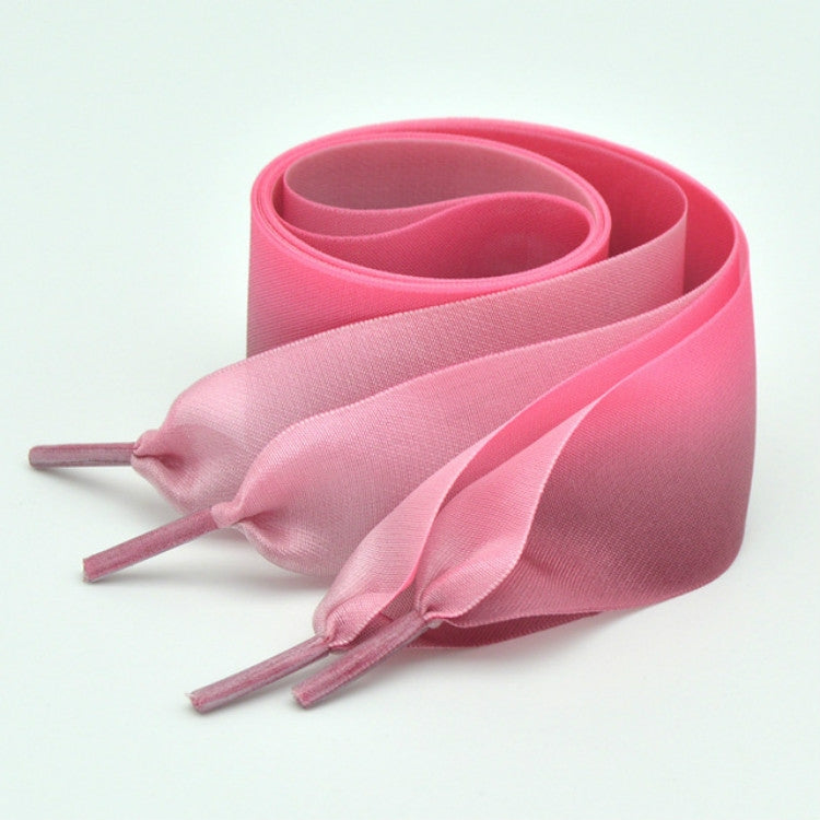 Gradient Color 4cm Width Satin Silk Ribbon Shoelaces Sneaker Sport Shoes White Shoes Laces, 60cm, 80cm, 100cm, 110cm, 120cm, 130cm