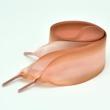 Load image into Gallery viewer, Gradient Color 4cm Width Satin Silk Ribbon Shoelaces Sneaker Sport Shoes White Shoes Laces