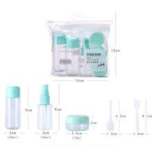 Load image into Gallery viewer, 8 PCS/set PVC Material Portable Mini Traveler Packing Bottle Press Bottle Cream Box Random Color