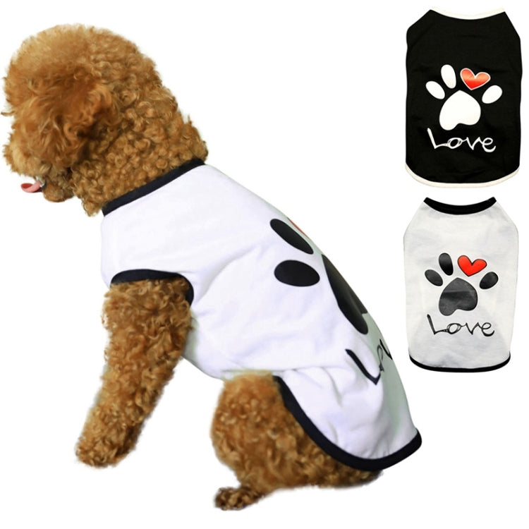 Pet Clothes Dog Love Pattern Vest Dog Clothes, XS, S, M, L, XL, XXL