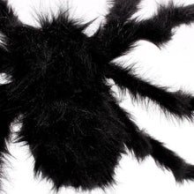 Load image into Gallery viewer, Creative Halloween Party Black Plush Spider Decoration, 15cm, 30cm, 50cm, 75cm, 90cm
